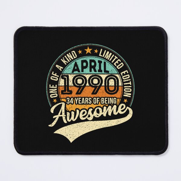Item preview, One of a kind vintage birthday gift for the awesome 34 years old - born in APRIL 1990 - 2024 birthday designed and sold by oudinmeissArt.