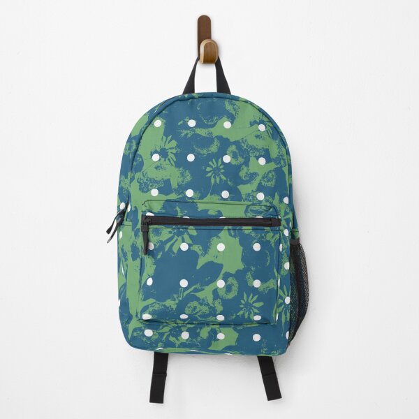 Item preview, Blue Abstract Florals Dots designed and sold by Jaana Day.