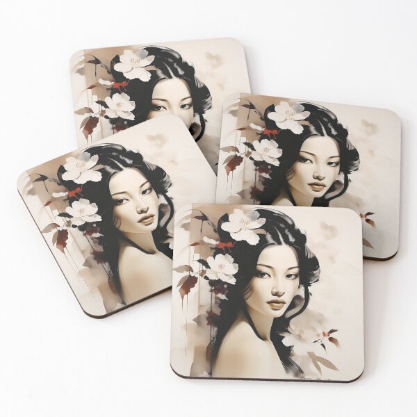 Item preview, Chinese Woman Ink Drawing designed and sold by P2wear.