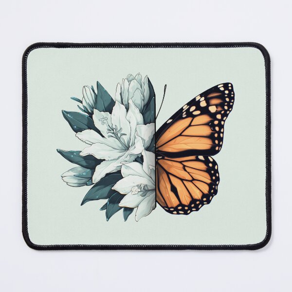 Item preview, Half Floral Monarch Butterfly designed and sold by SweetClicks123.