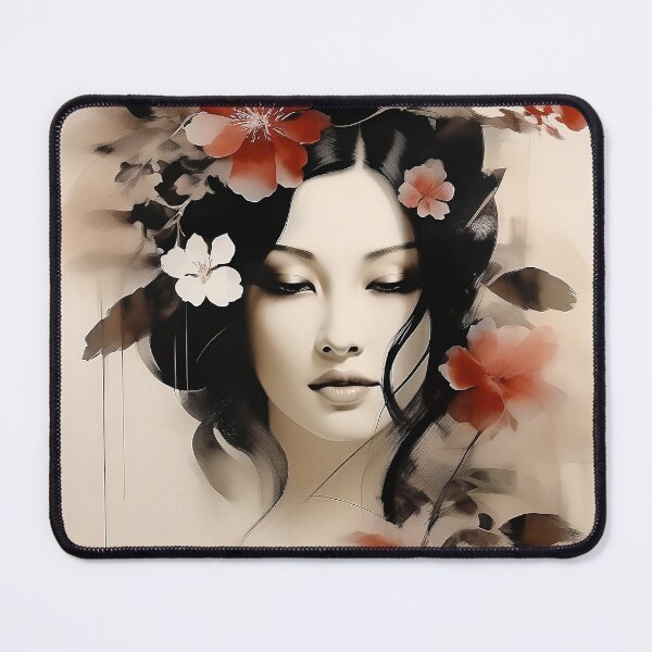 Item preview, Chinese Woman Ink Drawing designed and sold by P2wear.