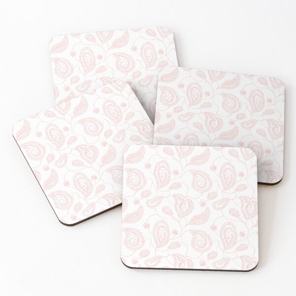 Item preview, Pale Pink Paisley Pattern on White Background designed and sold by kansaikate.