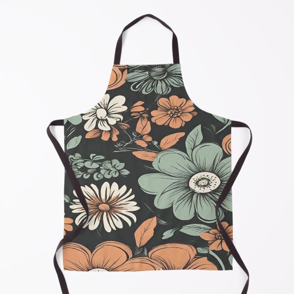 Item preview, Pattern of flowers on a black background designed and sold by Erik Visnievskij.
