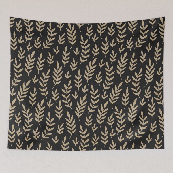 Item preview, Silver Boho Leaves ; Bohemian Pattern designed and sold by PatternInArt.