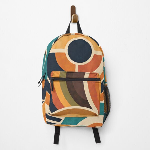 Item preview, Retro Fluid Wavy Liquid Swirl Pattern Orange, Teal #3 designed and sold by Prints and Lifestyle.