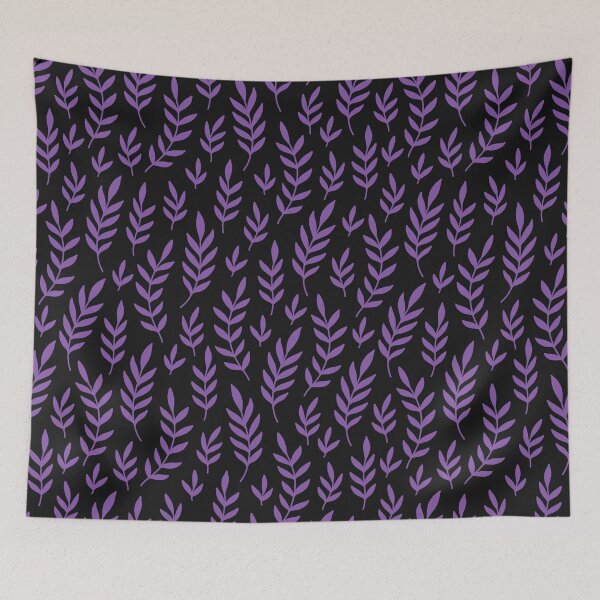 Item preview, Violet Boho Leaves ; Bohemian Pattern designed and sold by PatternInArt.