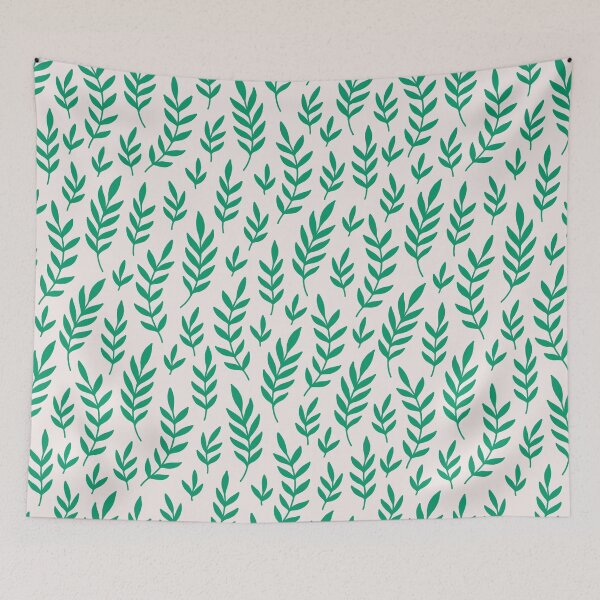 Item preview, Green Boho Leaves ; Bohemian Pattern designed and sold by PatternInArt.