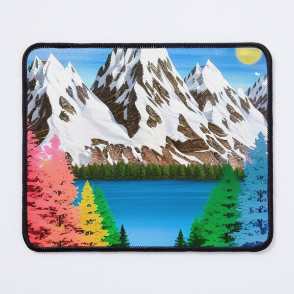 Item preview, Rainbow Trees and Mountains Landscape designed and sold by BellaArtsy.