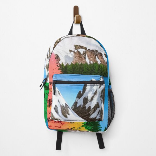 Item preview, Rainbow Trees and Mountains Landscape designed and sold by BellaArtsy.