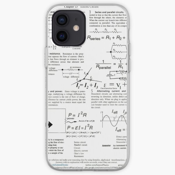 Electric Circuits, Current, Charge, Power, Voltage, resistance, Resistance, Resistivity iPhone Soft Case