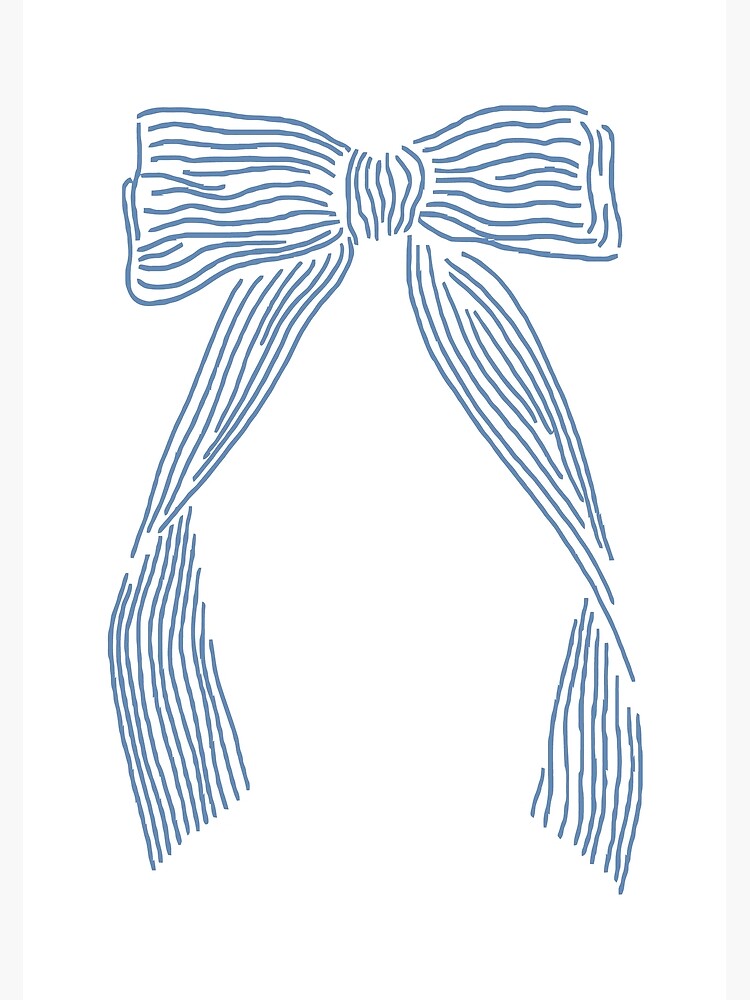 Thumbnail 3 of 3, Poster, Coastal Granddaughter Vintage Hair Bow Blue designed and sold by laurieVirgin.
