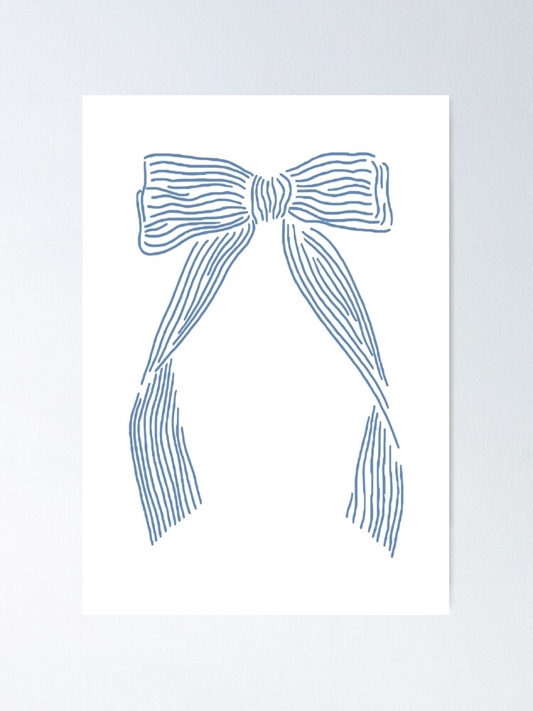 Thumbnail 1 of 3, Poster, Coastal Granddaughter Vintage Hair Bow Blue designed and sold by laurieVirgin.