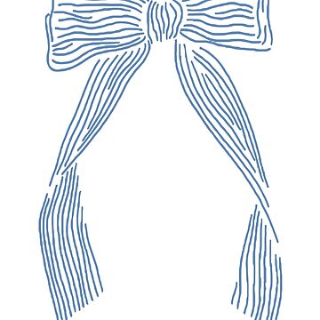 Artwork thumbnail, Coastal Granddaughter Vintage Hair Bow Blue by laurieVirgin
