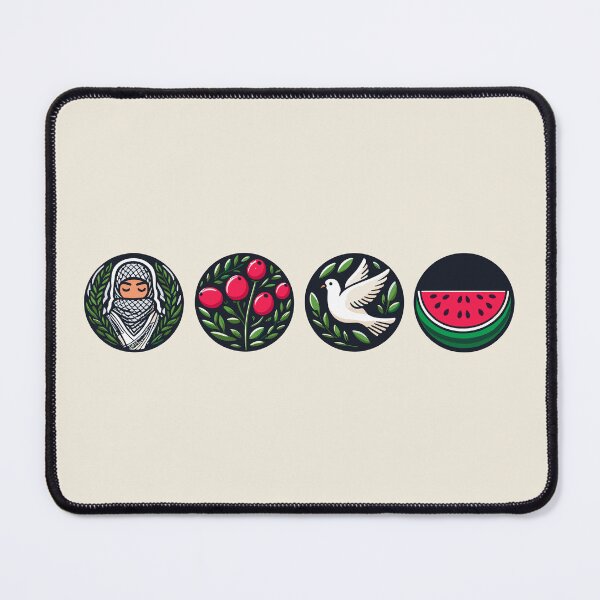 Item preview, keffiyeh olives dove watermelon free palestine symbol designed and sold by Slice Of Seed.