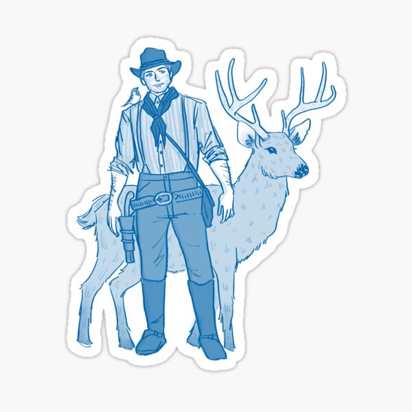 Vista previa del artículo con la obra «Arthur Morgan - Animal espiritual Buck - Alto honor», diseñado y vendido por wormy-pope.