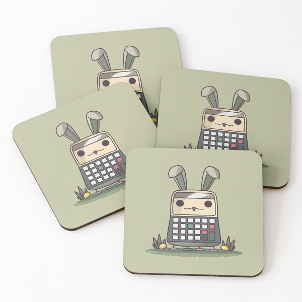 Item preview, Happy Easter bunny calculator with eggs on grass designed and sold by FWLKIT.
