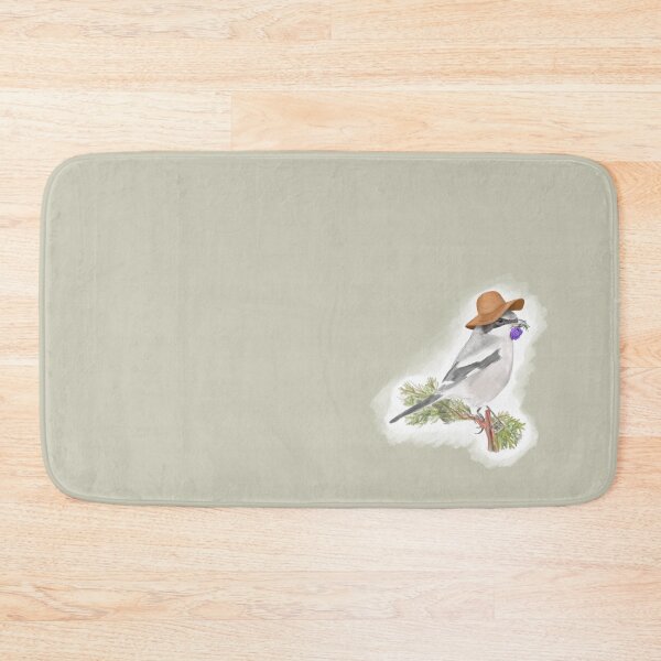 Item preview, Shrike with sun hat and Monkshood flower gardening designed and sold by 3KeetStreet KC.