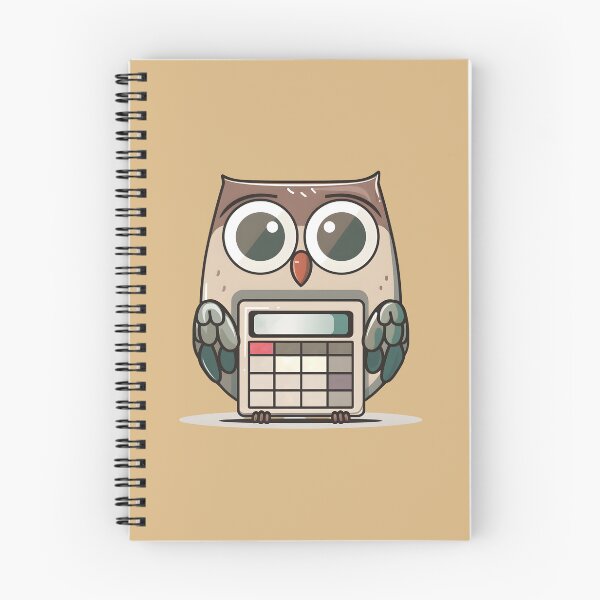 Item preview, Owl with graphing calculator, symbolizing a wise mathematian designed and sold by FWLKIT.