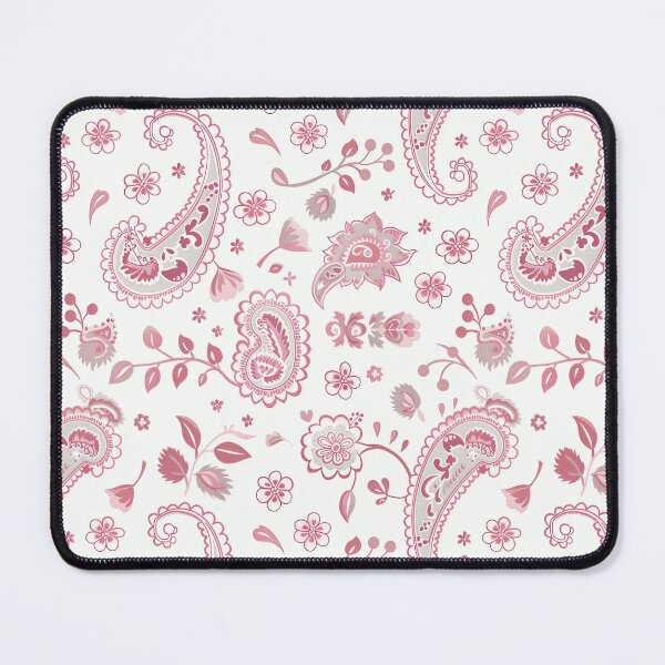 Item preview, Pink and White Floral Paisley Pattern designed and sold by kansaikate.