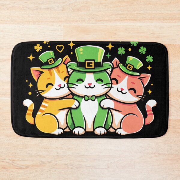 Item preview, Happy St. Patrick's Day Charming Cats designed and sold by Quirky Shirts.