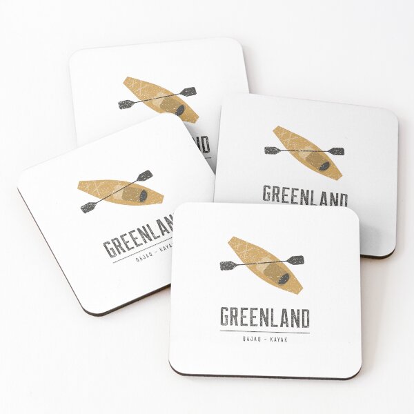 Item preview, Greenland Qajaq Kayak With Pedal Washed Earth Tone Illustration designed and sold by GraTEEtude.