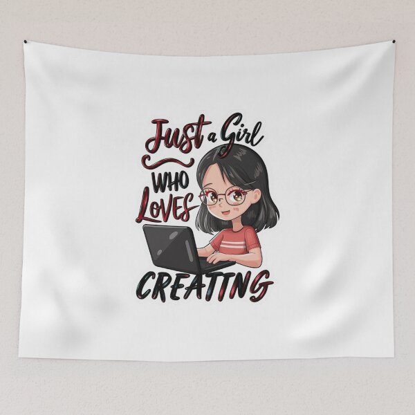 Item preview, Just a Girl Who Loves Creating - Anime Cartoon designed and sold by Vicky021.