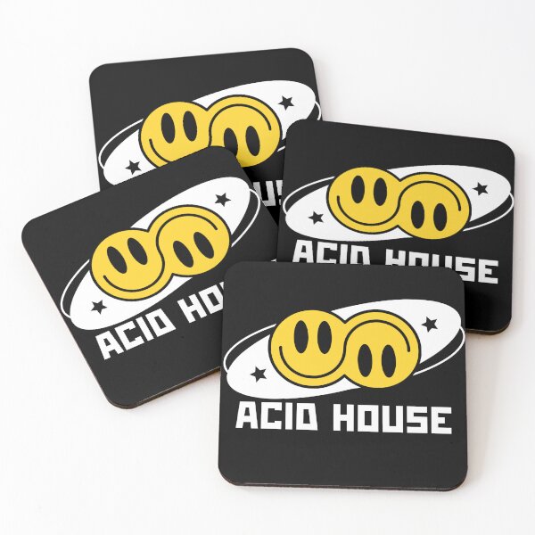 Item preview, ACID HOUSE  - Double Smiley Flip (Black)  designed and sold by Discothreadz.