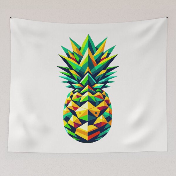 Item preview, Tropical Pineapple Geometry: Vivid Mosaic Art designed and sold by Amanda-S-Olsen.