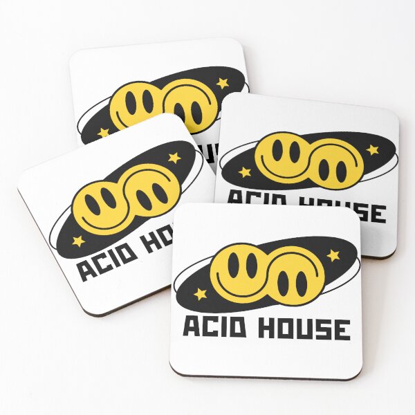 Item preview, ACID HOUSE  - Double Smiley Flip (Black)  designed and sold by Discothreadz.