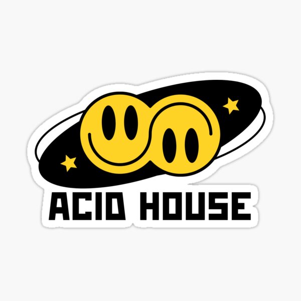Item preview, ACID HOUSE  - Double Smiley Flip (Black)  designed and sold by Discothreadz.