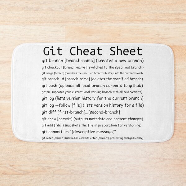 Item preview, Git Cheat Sheet designed and sold by Jackson-Will.