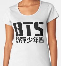 BTS Bangtan Boys Logo/Text Women's Premium T-Shirt