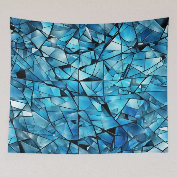 Item preview, Abstract Blue Shattered Glass Pattern designed and sold by calibrit.