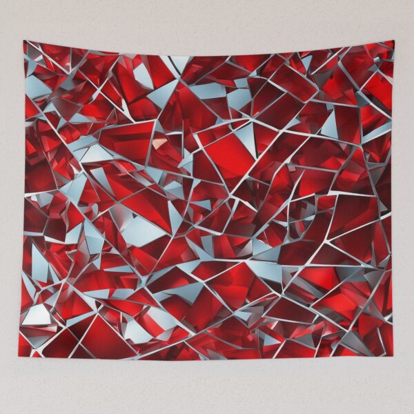 Item preview, Abstract Red Shattered Glass Pattern designed and sold by calibrit.