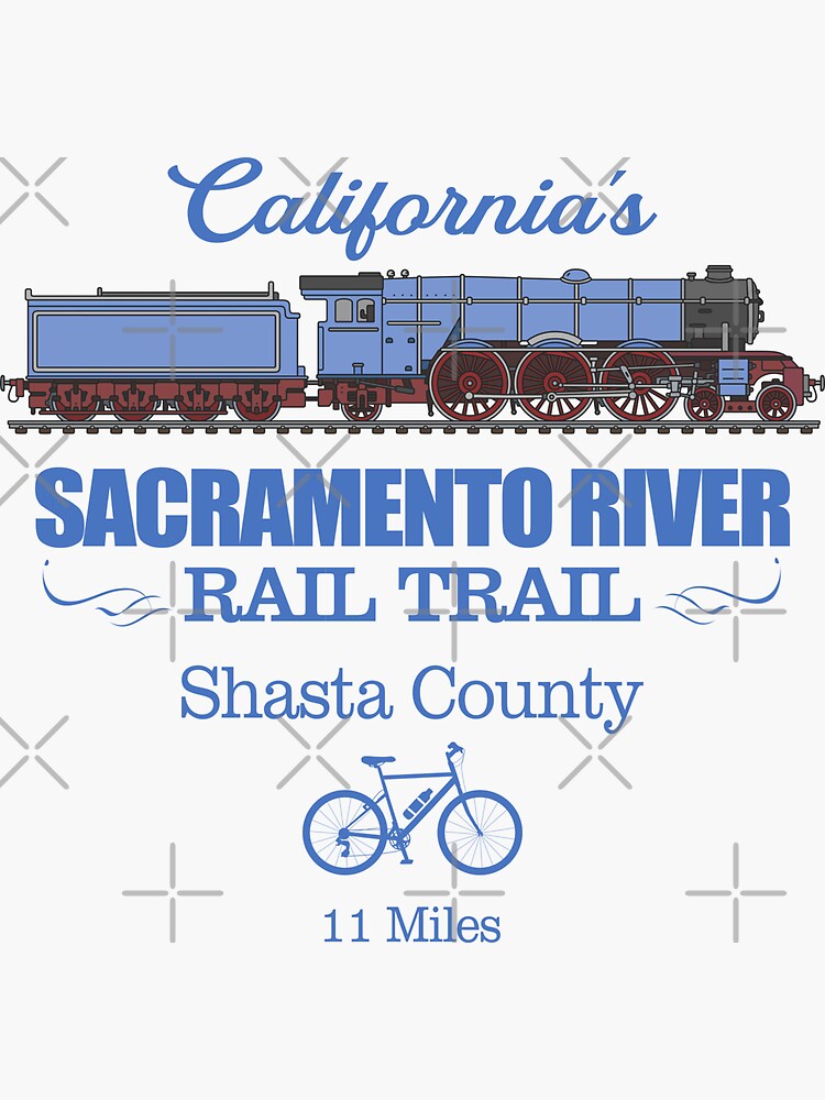 Thumbnail 3 of 3, Sticker, Sacramento River Rail Trail (RT2) designed and sold by curranmorgan.