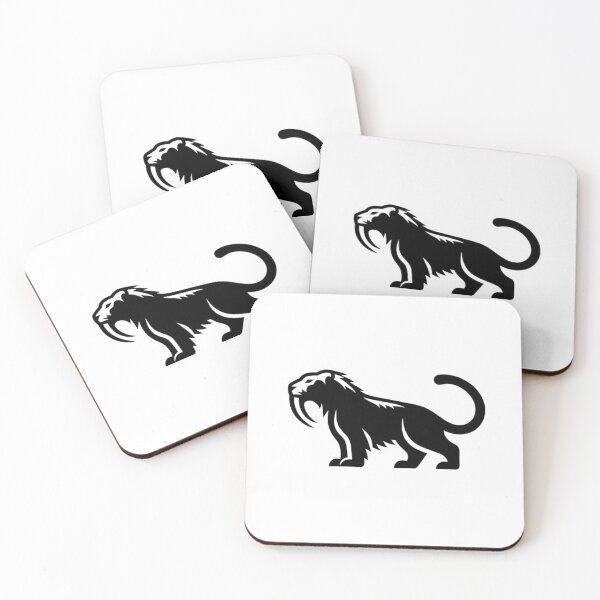 Item preview, Iconic Saber-toothed Cat Silhoutte, Wild Animals, Animal Silhoutte designed and sold by SnuggleSafari.
