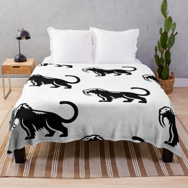 Item preview, Iconic Saber-toothed Cat Silhoutte, Wild Animals, Animal Silhoutte designed and sold by SnuggleSafari.