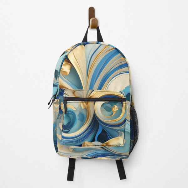 Item preview, Blue and Gold Swirl Pattern designed and sold by DesignsbyVelvet.