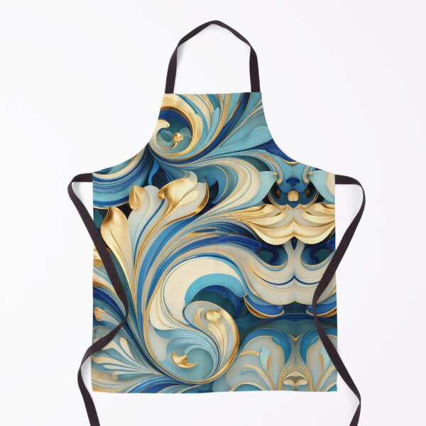 Item preview, Blue and Gold Swirl Pattern designed and sold by DesignsbyVelvet.