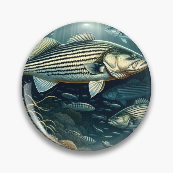 Item preview, Striped Bass Swimming In  a Bay designed and sold by HippieFarms11.