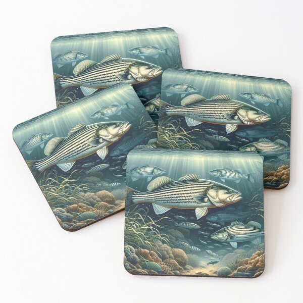 Item preview, Striped Bass Swimming In  a Bay designed and sold by HippieFarms11.