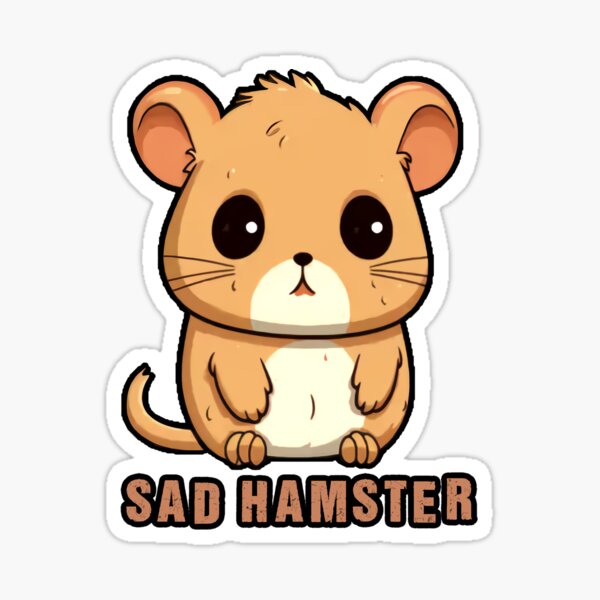 "Sad Hamster Funny Face" Sticker for Sale by barlblark Redbubble