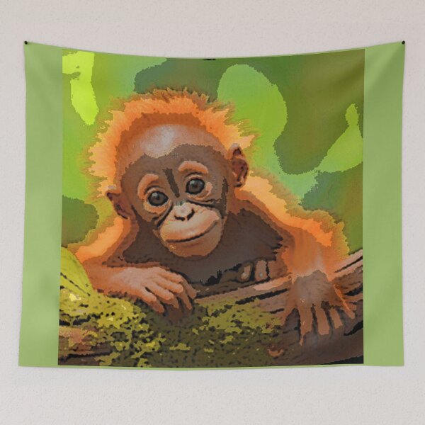 Item preview, Baby Orangutan Abstract designed and sold by Carlo Varo.