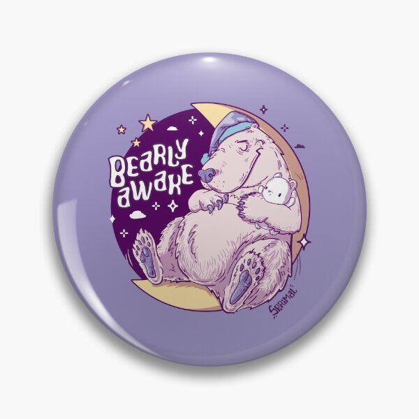 Item preview, Bearly Awake - Good night Bear pun designed and sold by SPIRIMAL.