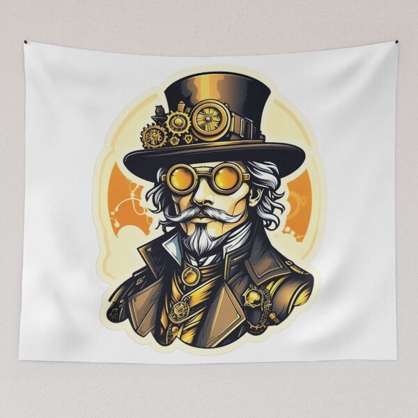 Item preview, Time Traveling Gentleman: A Portrait in Steampunk Art designed and sold by Ink-Kreativ.