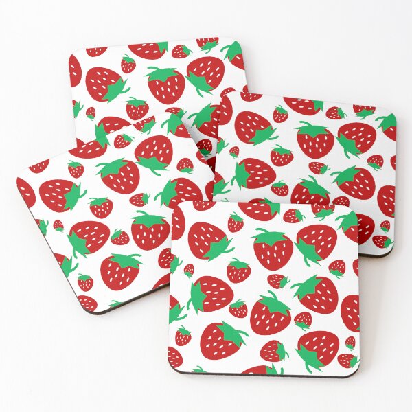 Item preview, red strawberry cartoon seamless, cute and fresh designed and sold by pipikijung.