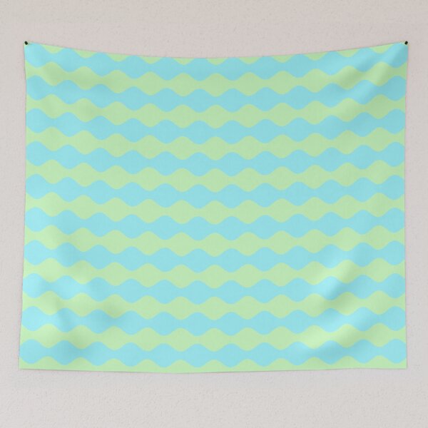 Item preview, Aquamarine Wave Reverie Pattern Print designed and sold by RadDeck.