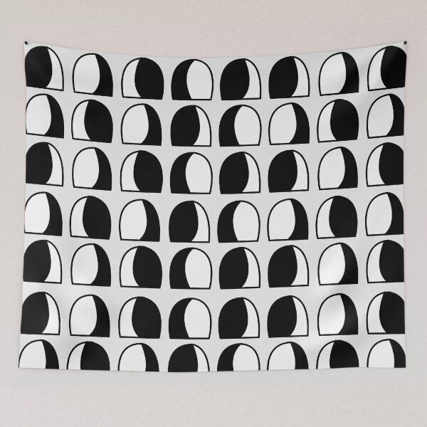 Item preview, Black and White Semicircle Geometric Pattern designed and sold by Nisha Prabhu.