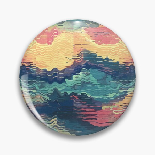 Item preview, Abstract Pastel 1960s 1970s Arabian Wavy Lines Pattern designed and sold by GrinGalore.