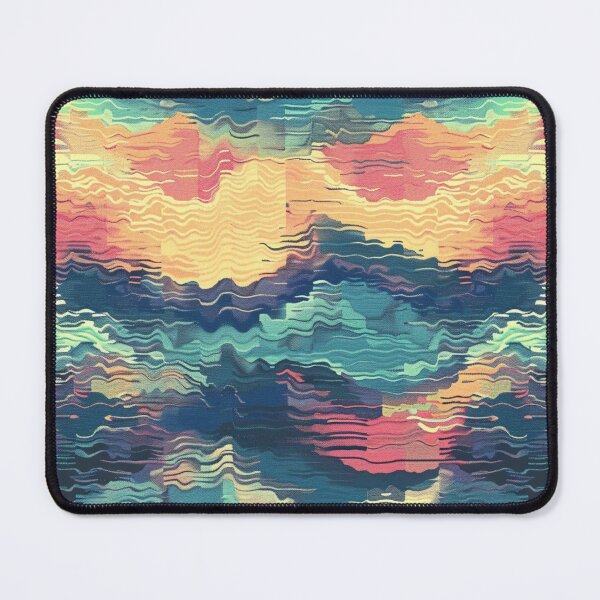 Item preview, Abstract Pastel 1960s 1970s Arabian Wavy Lines Pattern designed and sold by GrinGalore.
